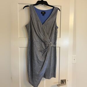 by & by Shimmering Silver Mini Dress